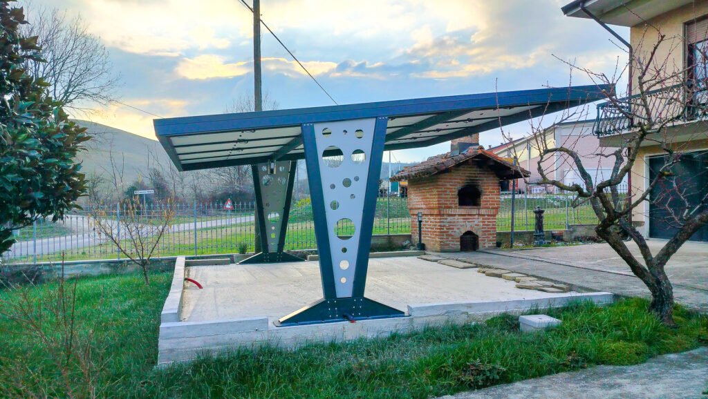 Pensilina fotovoltaica Dorado per posto auto singolo